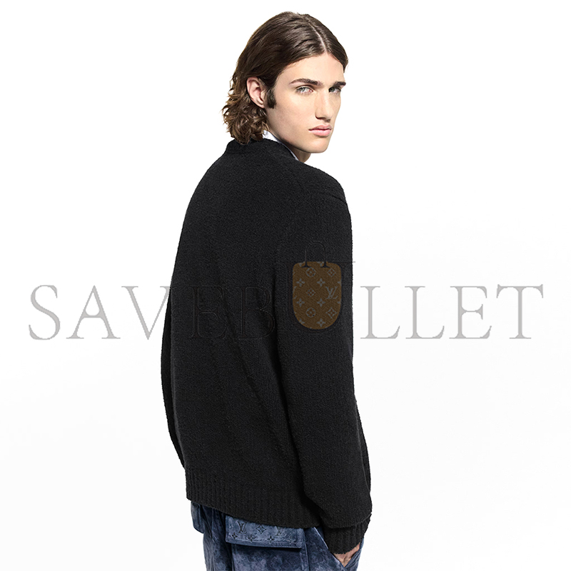 LOUIS VUITTON CHUNKY INTARSIA SIGNATURE CARDIGAN 1AJBXU
